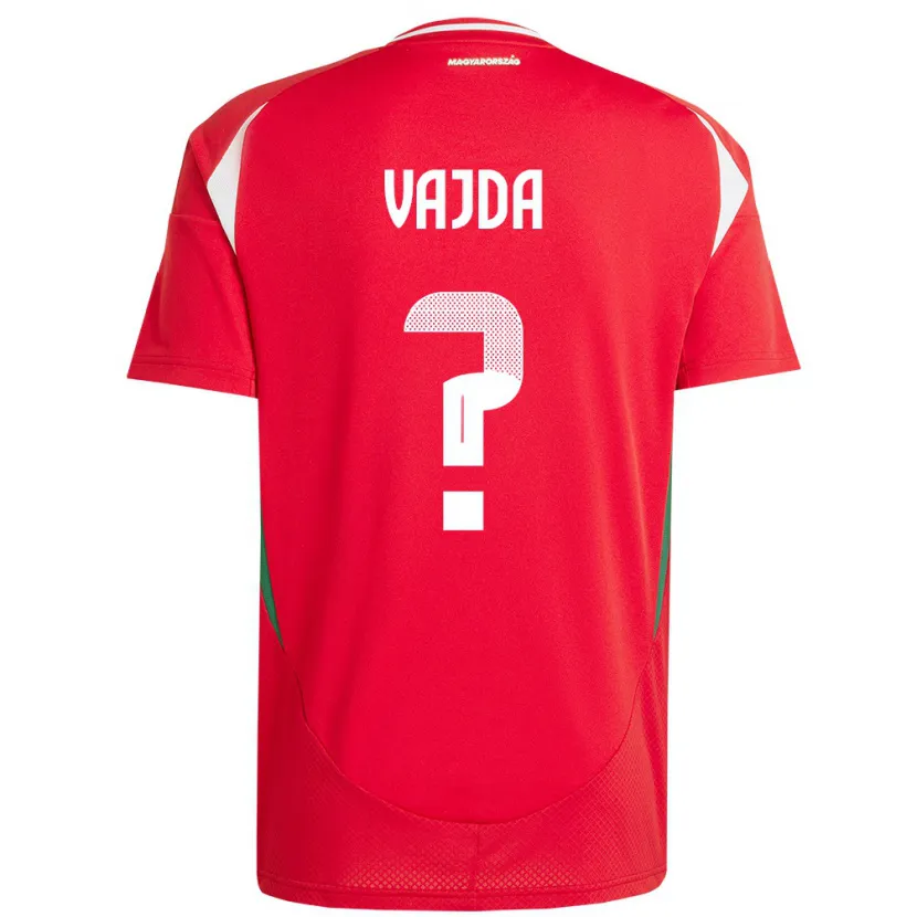 Danxen Dámské Maďarsko Botond Vajda #0 Červené Domů Hráčské Dresy 24-26 Dres