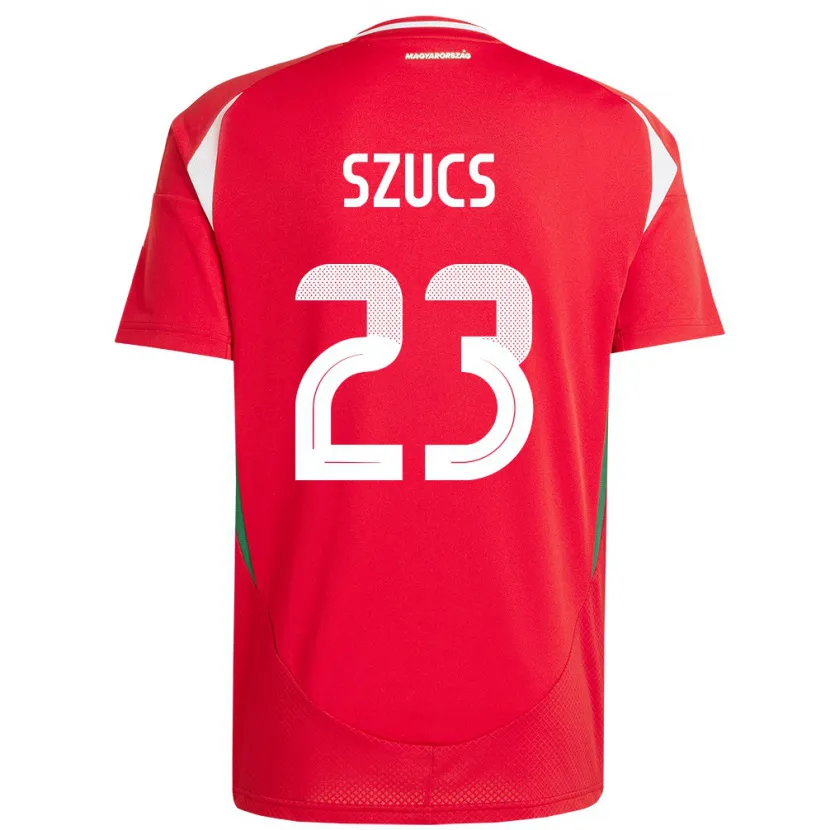 Danxen Dámské Maďarsko Tamás Szűcs #23 Červené Domů Hráčské Dresy 24-26 Dres
