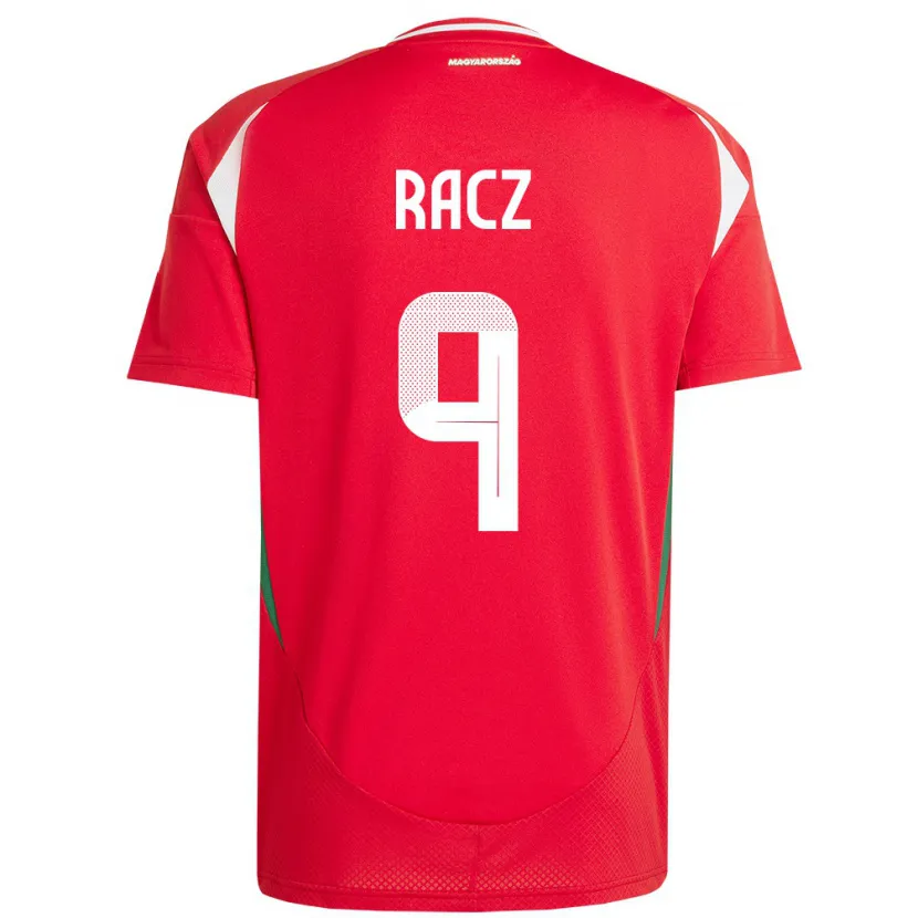 Danxen Dámské Maďarsko Balázs Rácz #9 Červené Domů Hráčské Dresy 24-26 Dres