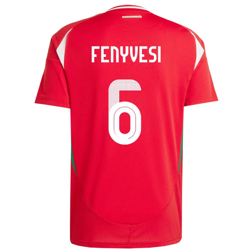 Danxen Dámské Maďarsko Evelin Fenyvesi #6 Červené Domů Hráčské Dresy 24-26 Dres