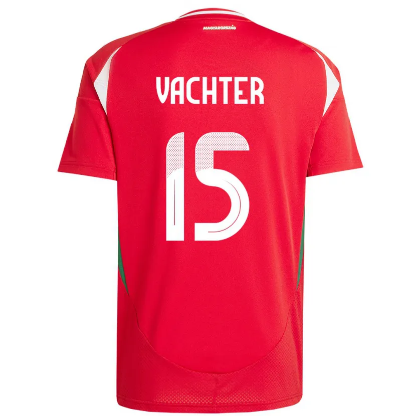 Danxen Dámské Maďarsko Fanni Vachter #15 Červené Domů Hráčské Dresy 24-26 Dres