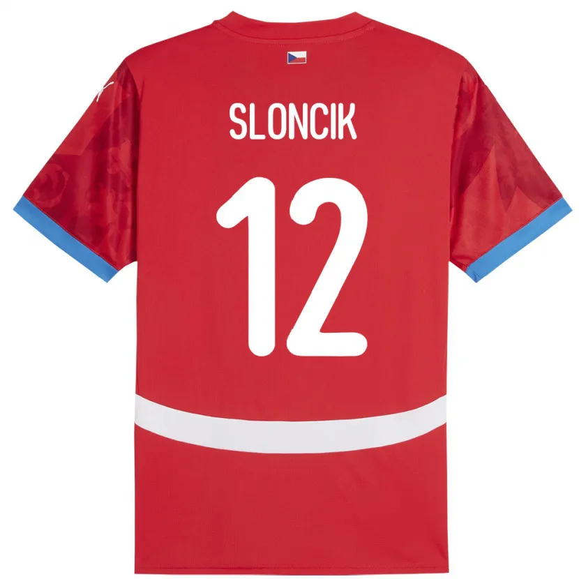 Danxen Dámské Česko Tom Sloncik #12 Červené Domů Hráčské Dresy 24-26 Dres