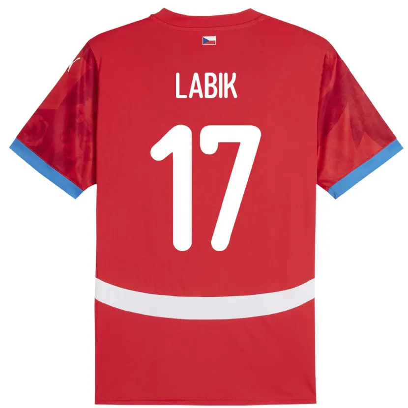 Danxen Dámské Česko Albert Labik #17 Červené Domů Hráčské Dresy 24-26 Dres