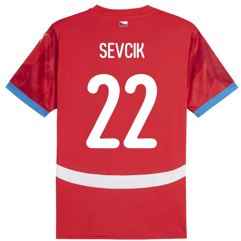 Danxen Dámské Česko Michal Sevcik #22 Červené Domů Hráčské Dresy 24-26 Dres