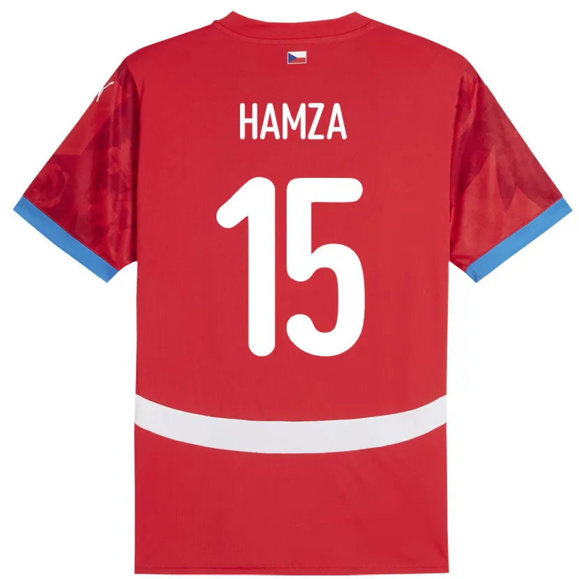 Danxen Dámské Česko Jiri Hamza #15 Červené Domů Hráčské Dresy 24-26 Dres