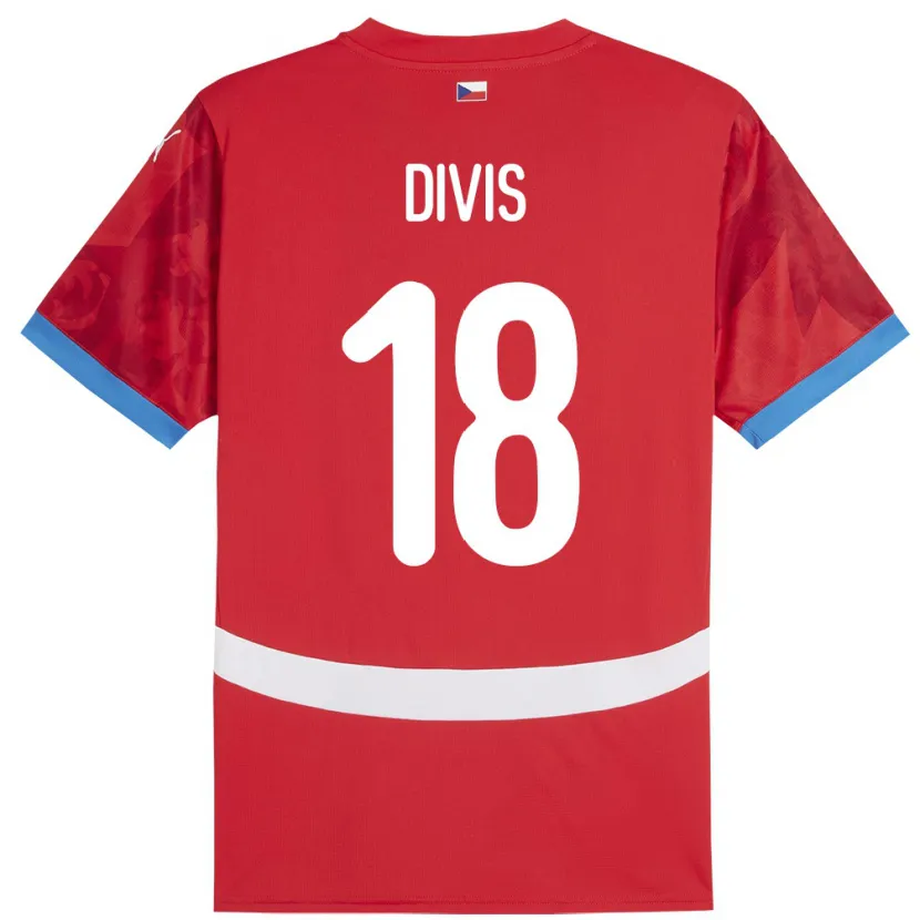 Danxen Dámské Česko Matej Divis #18 Červené Domů Hráčské Dresy 24-26 Dres