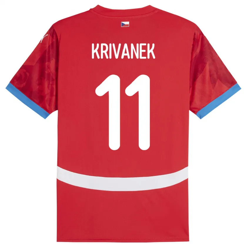 Danxen Dámské Česko Jan Krivanek #11 Červené Domů Hráčské Dresy 24-26 Dres