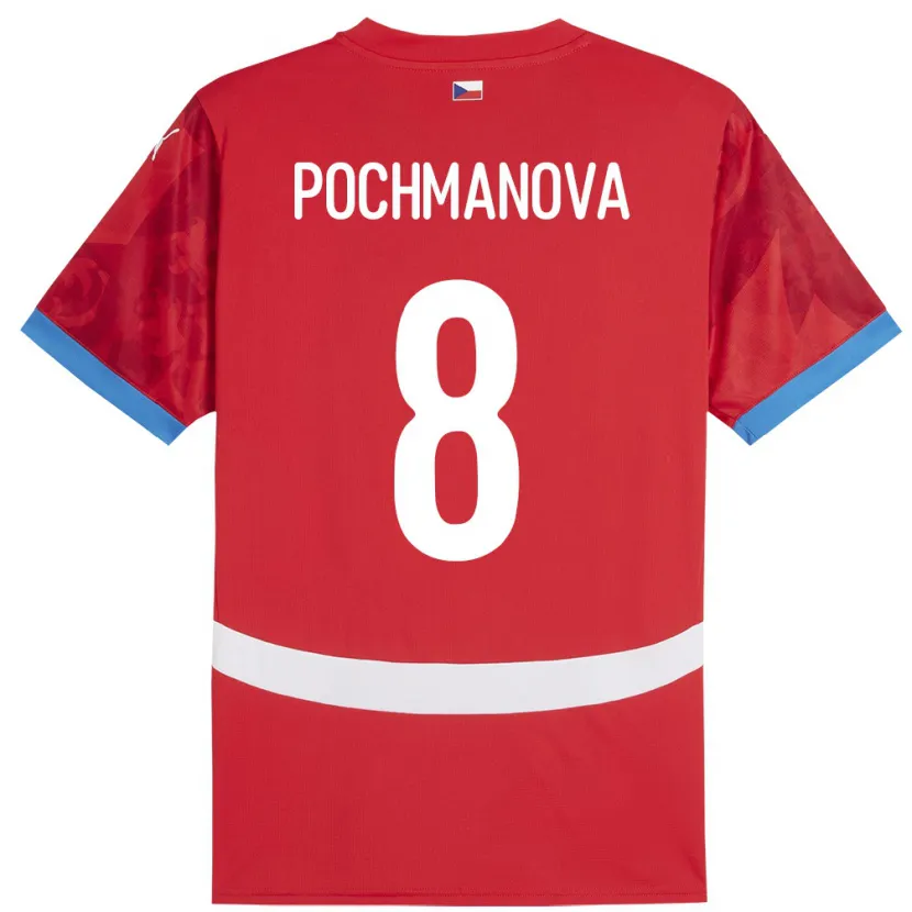 Danxen Dámské Česko Aneta Pochmanová #8 Červené Domů Hráčské Dresy 24-26 Dres