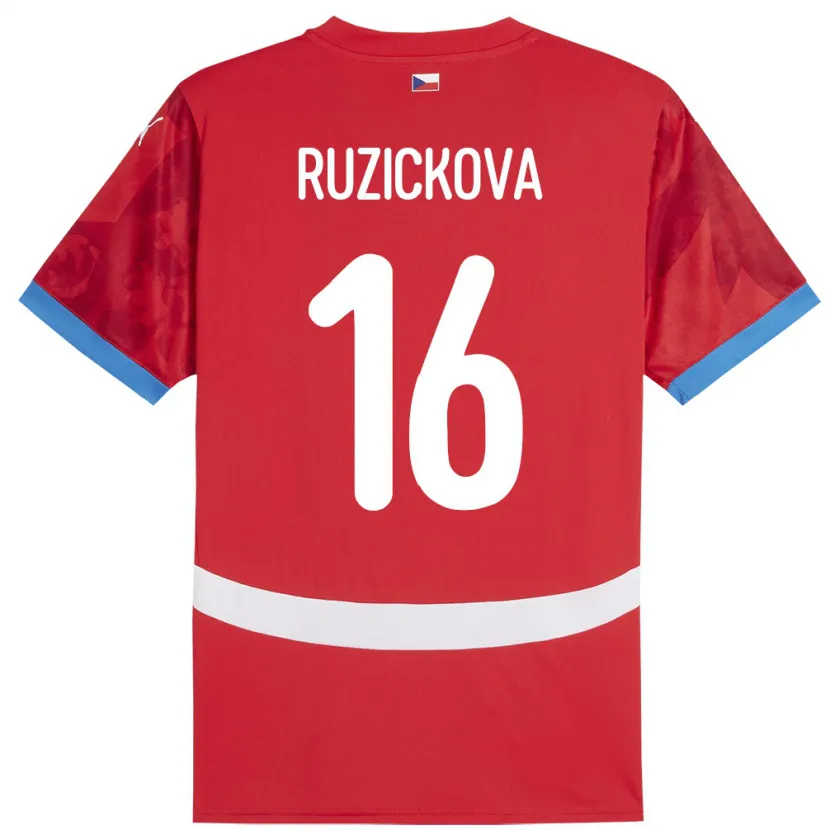 Danxen Dámské Česko Barbora Růžičková #16 Červené Domů Hráčské Dresy 24-26 Dres