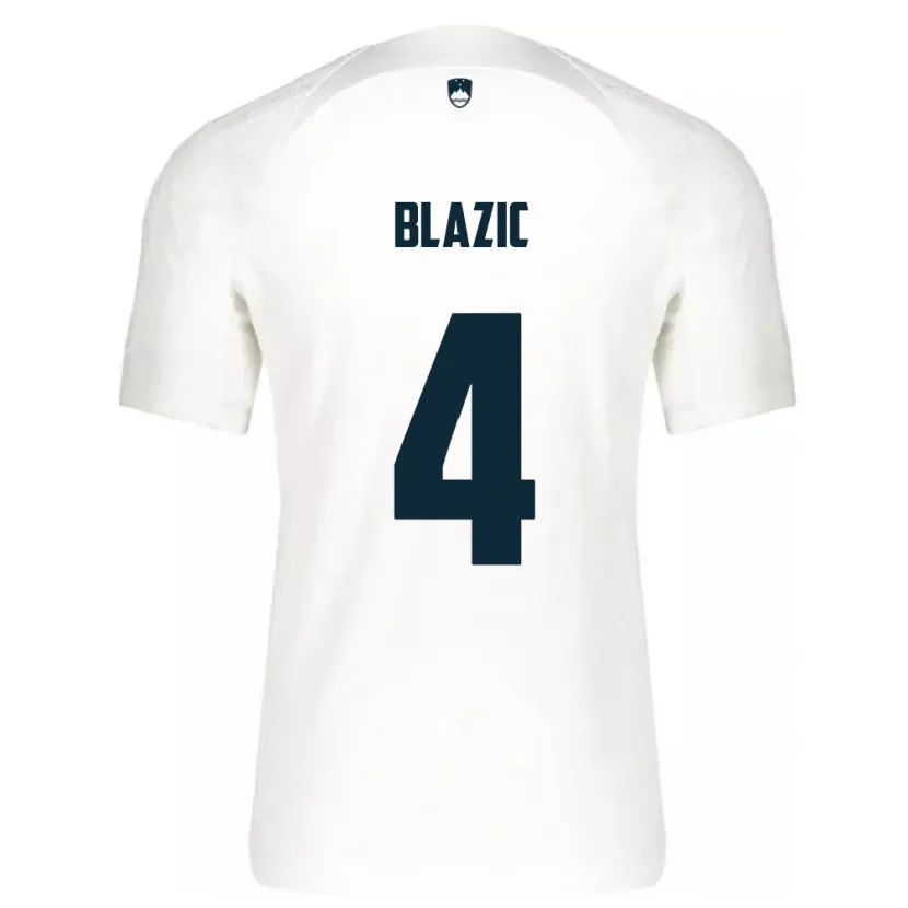 Danxen Dámské Slovinsko Miha Blazic #4 Bílý Domů Hráčské Dresy 24-26 Dres