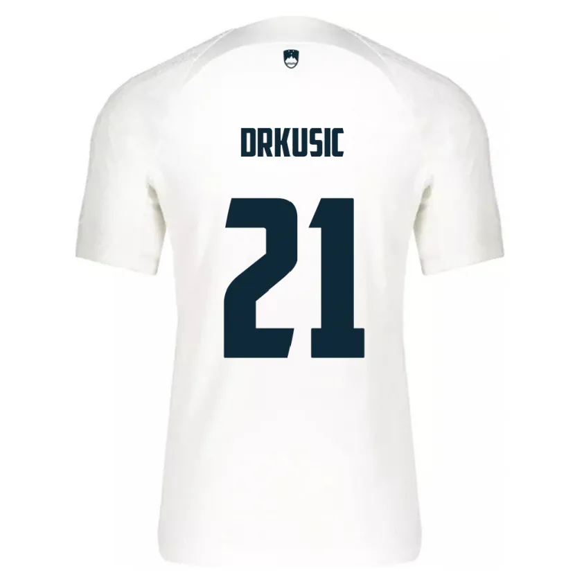 Danxen Dámské Slovinsko Vanja Drkusic #21 Bílý Domů Hráčské Dresy 24-26 Dres