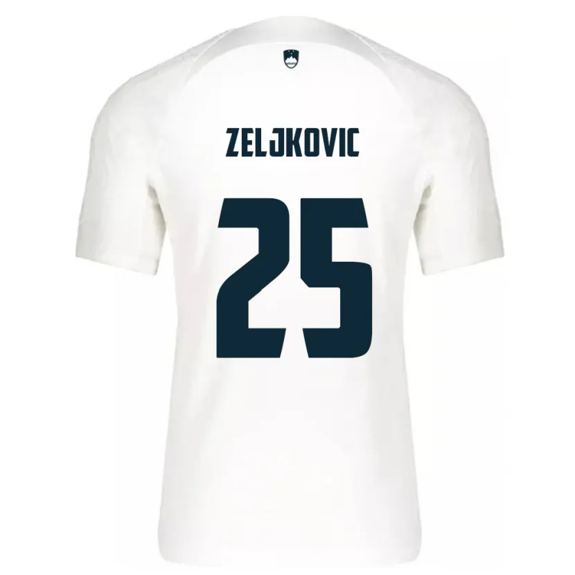 Danxen Dámské Slovinsko Adrian Zeljkovic #25 Bílý Domů Hráčské Dresy 24-26 Dres