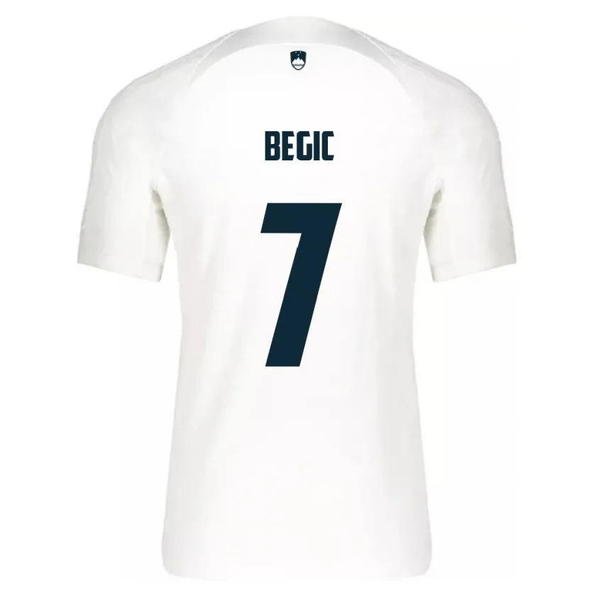 Danxen Dámské Slovinsko Tjas Begic #7 Bílý Domů Hráčské Dresy 24-26 Dres