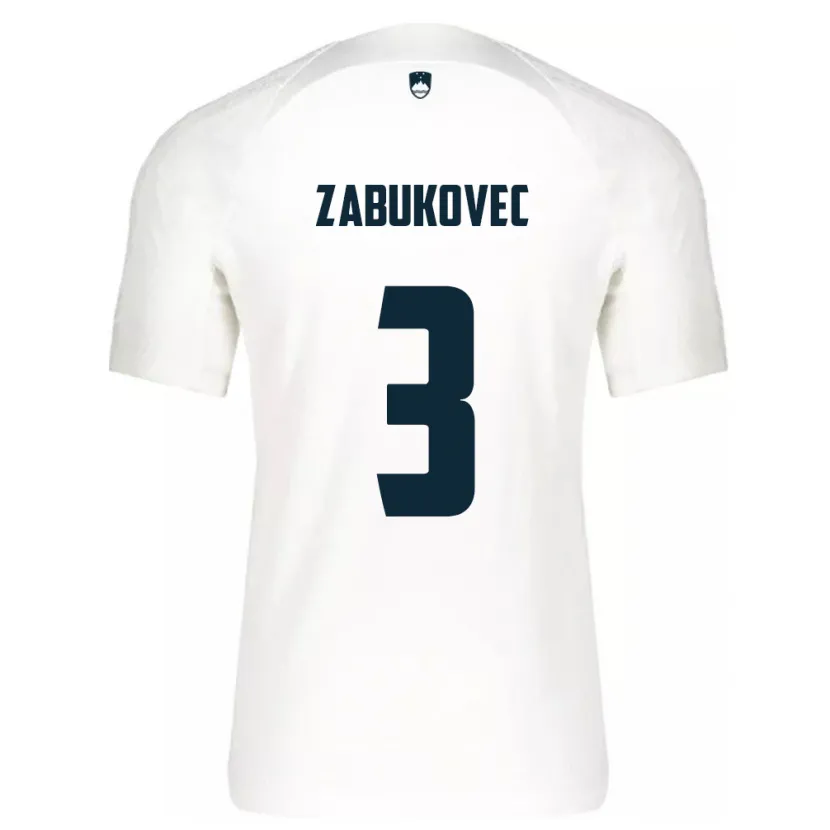Danxen Dámské Slovinsko Anze Zabukovec #3 Bílý Domů Hráčské Dresy 24-26 Dres
