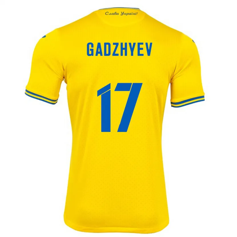 Danxen Dámské Ukrajina Ramik Gadzhyev #17 Žlutá Domů Hráčské Dresy 24-26 Dres