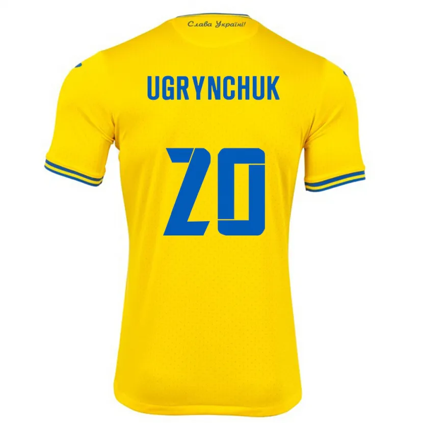 Danxen Dámské Ukrajina Artem Ugrynchuk #20 Žlutá Domů Hráčské Dresy 24-26 Dres