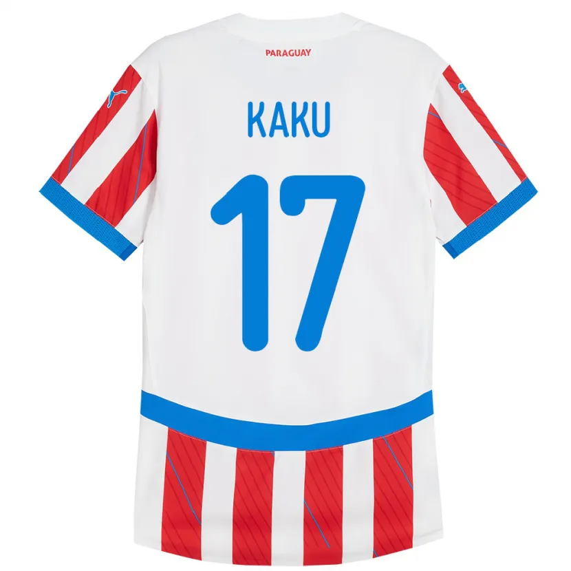 Danxen Dámské Paraguay Kaku #17 Bílá Červená Domů Hráčské Dresy 24-26 Dres
