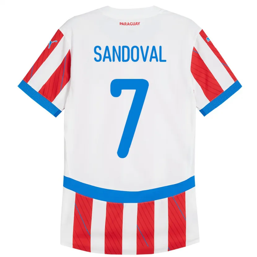 Danxen Dámské Paraguay Fabiola Sandoval #7 Bílá Červená Domů Hráčské Dresy 24-26 Dres