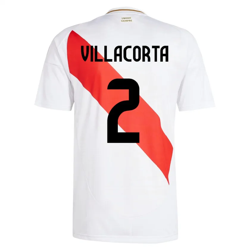 Danxen Dámské Peru Anderson Villacorta #2 Bílý Domů Hráčské Dresy 24-26 Dres
