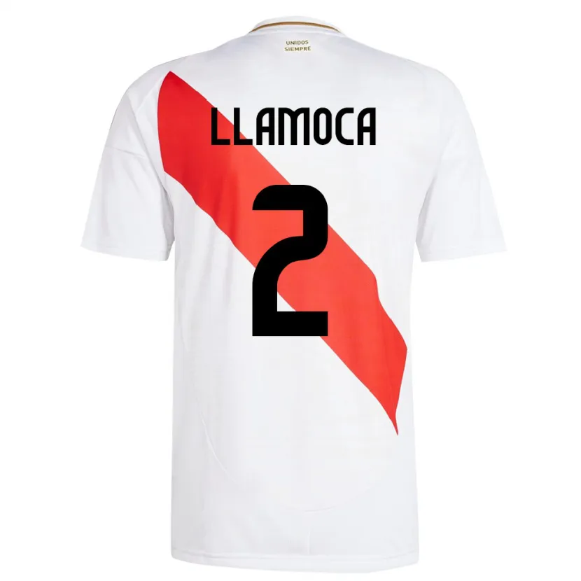 Danxen Dámské Peru Braelynn Llamoca #2 Bílý Domů Hráčské Dresy 24-26 Dres