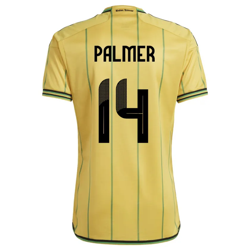 Danxen Dámské Jamajka Kasey Palmer #14 Žlutá Domů Hráčské Dresy 24-26 Dres