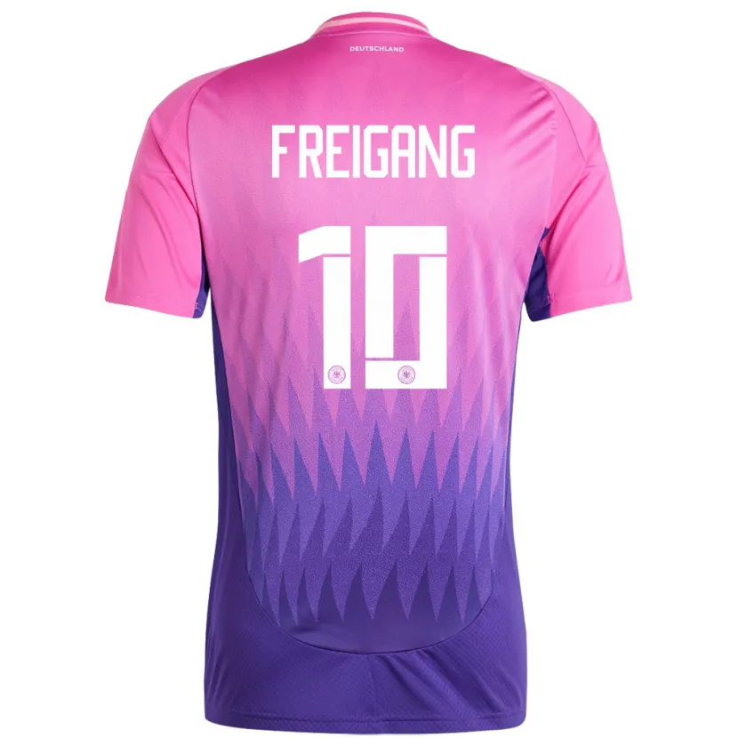 Danxen Dámské Německo Laura Freigang #10 Růžově Fialová Daleko Hráčské Dresy 24-26 Dres