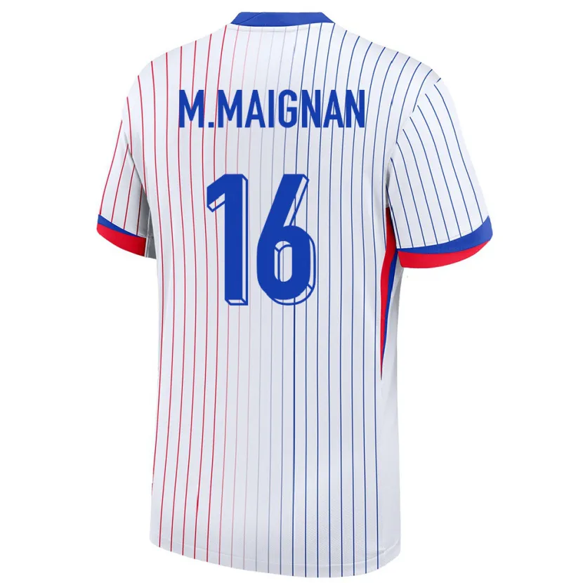 Danxen Dámské Francie Mike Maignan #16 Bílý Daleko Hráčské Dresy 24-26 Dres