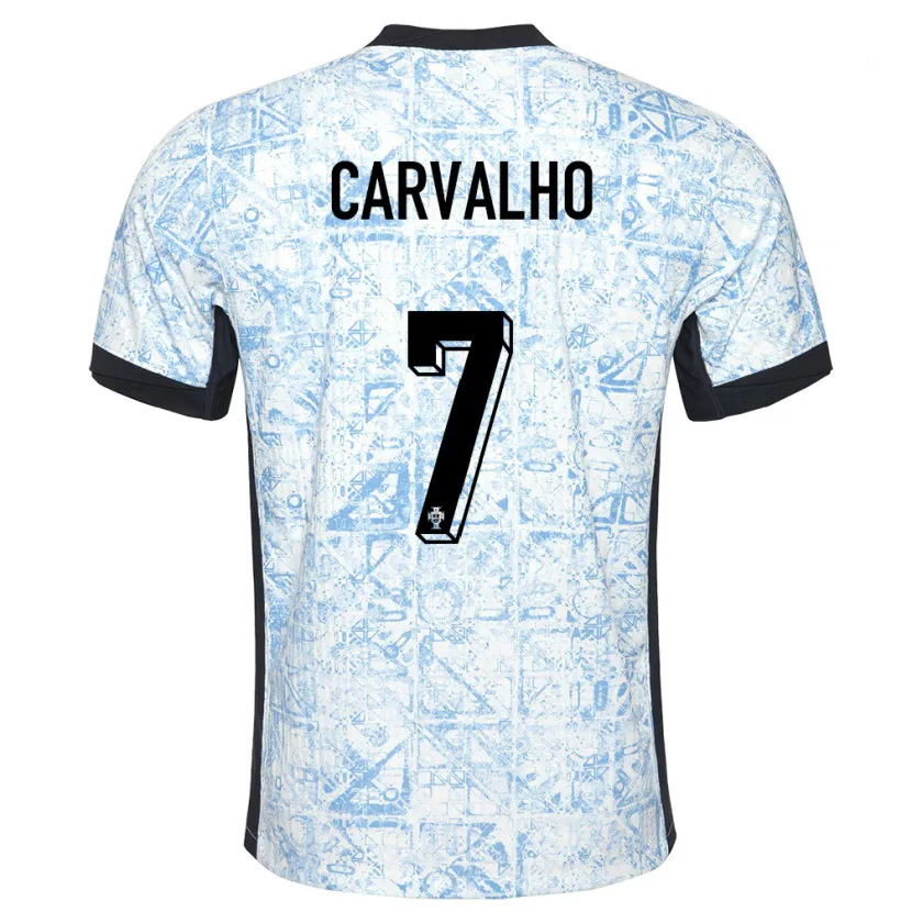 Danxen Dámské Portugalsko Fabio Carvalho #7 Krémově Modrá Daleko Hráčské Dresy 24-26 Dres