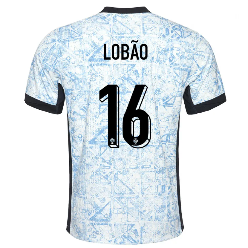 Danxen Dámské Portugalsko Diogo Lobao #16 Krémově Modrá Daleko Hráčské Dresy 24-26 Dres