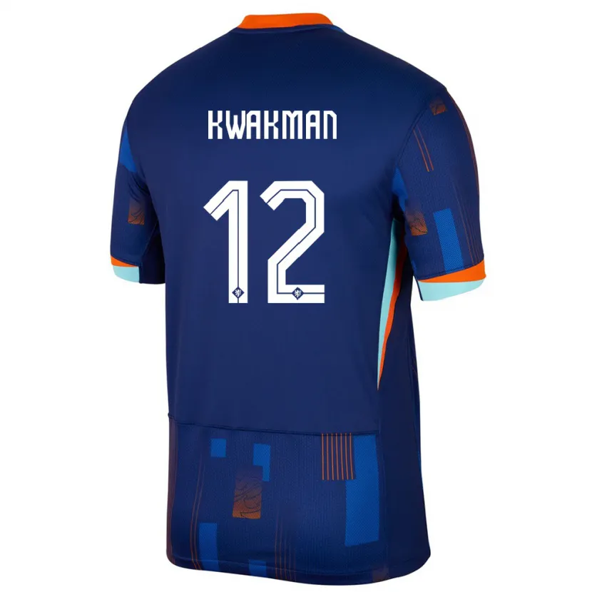 Danxen Dámské Nizozemsko Dave Kwakman #12 Modrý Daleko Hráčské Dresy 24-26 Dres