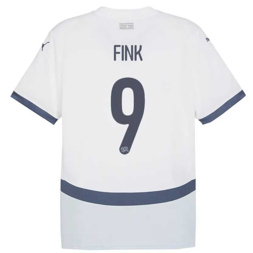Danxen Dámské Švýcarsko Bradley Fink #9 Bílý Daleko Hráčské Dresy 24-26 Dres