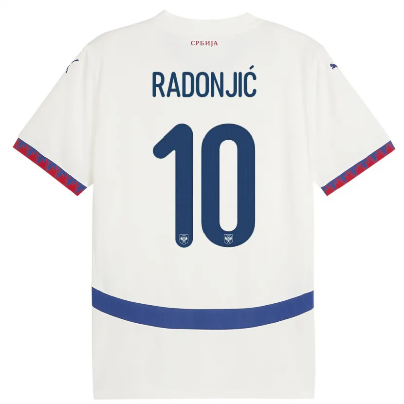 Danxen Dámské Srbsko Mateja Radonjic #10 Bílý Daleko Hráčské Dresy 24-26 Dres