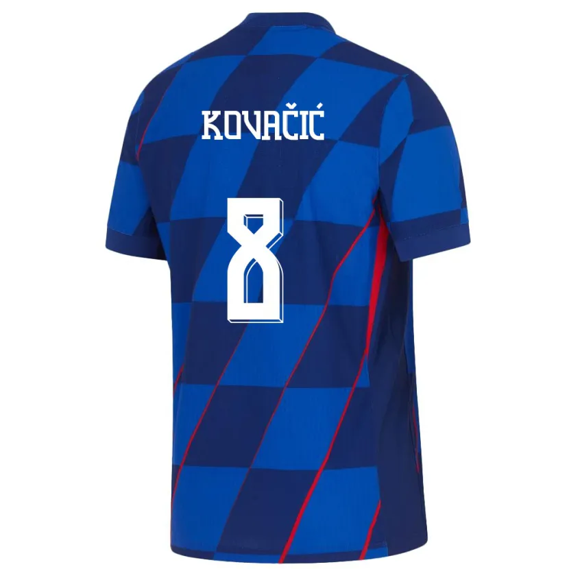 Danxen Dámské Chorvatsko Mateo Kovacic #8 Modrý Daleko Hráčské Dresy 24-26 Dres