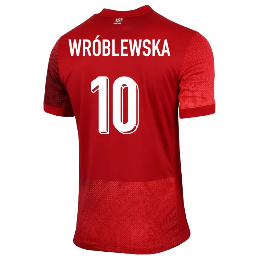 Danxen Dámské Polsko Joanna Wroblewska #10 Červené Daleko Hráčské Dresy 24-26 Dres