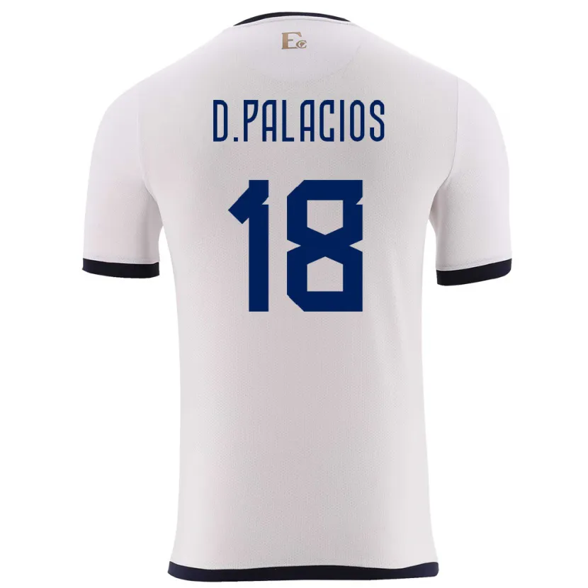 Danxen Dámské Ekvádor Diego Palacios #18 Bílý Daleko Hráčské Dresy 24-26 Dres