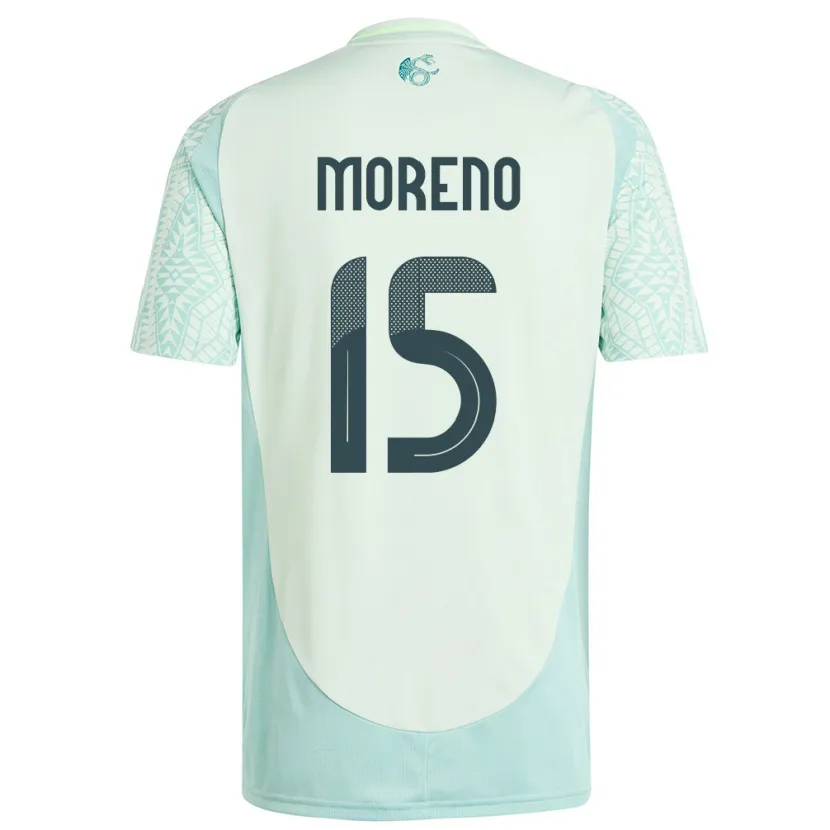 Danxen Dámské Mexiko Hector Moreno #15 Povlečení Zelené Daleko Hráčské Dresy 24-26 Dres