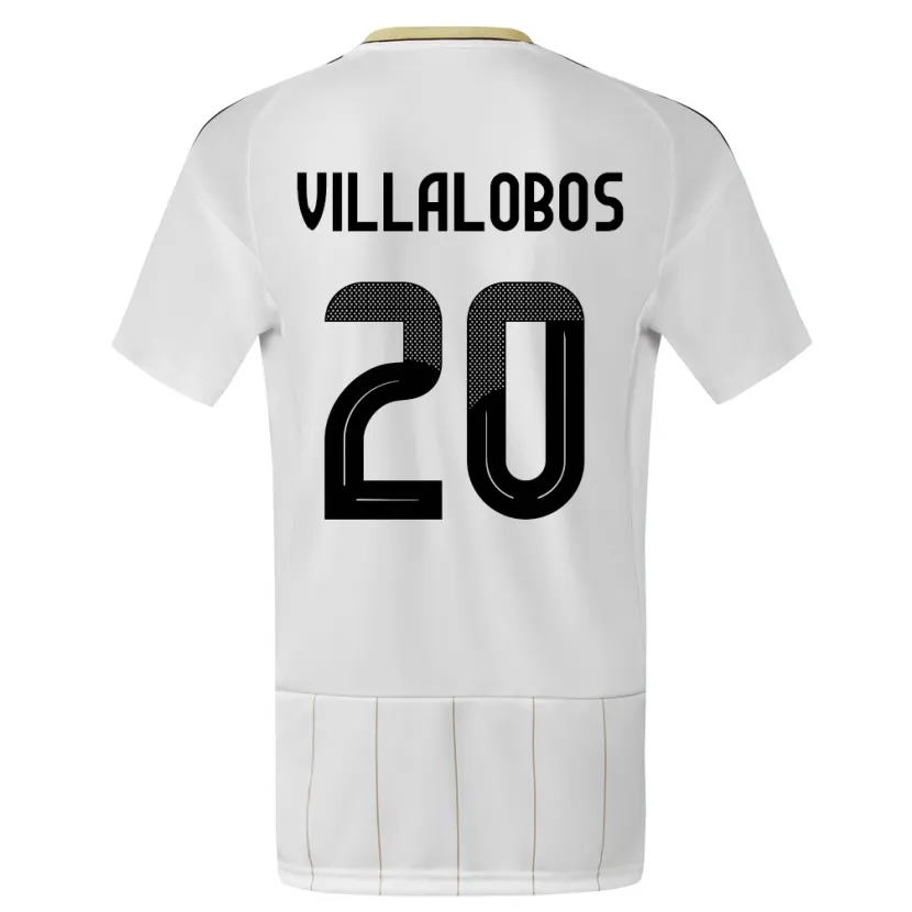 Danxen Dámské Kostarika Fabiola Villalobos #20 Bílý Daleko Hráčské Dresy 24-26 Dres