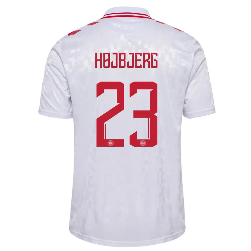 Danxen Dámské Dánsko Pierre-Emile Højbjerg #23 Bílý Daleko Hráčské Dresy 24-26 Dres
