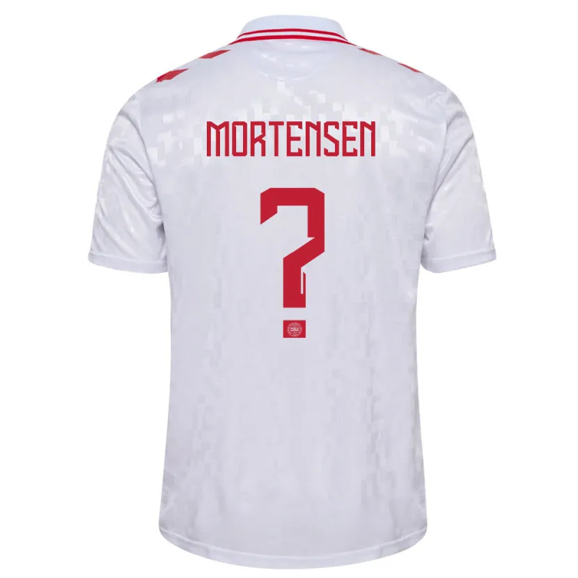 Danxen Dámské Dánsko Malthe Mortensen #0 Bílý Daleko Hráčské Dresy 24-26 Dres