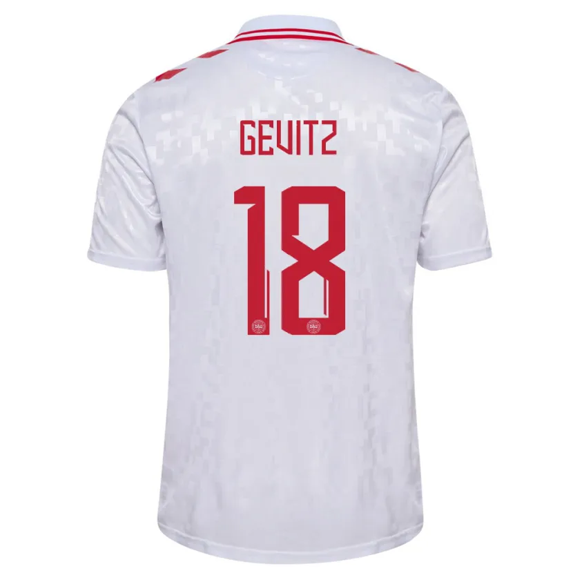 Danxen Dámské Dánsko Luna Gevitz #18 Bílý Daleko Hráčské Dresy 24-26 Dres