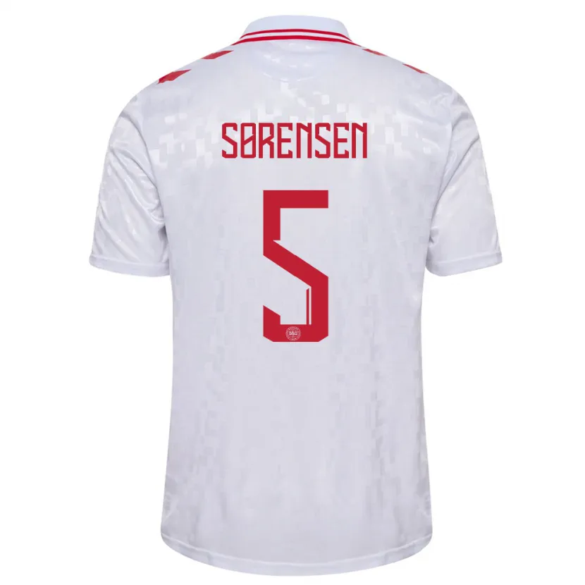 Danxen Dámské Dánsko Simone Boye Sorensen #5 Bílý Daleko Hráčské Dresy 24-26 Dres