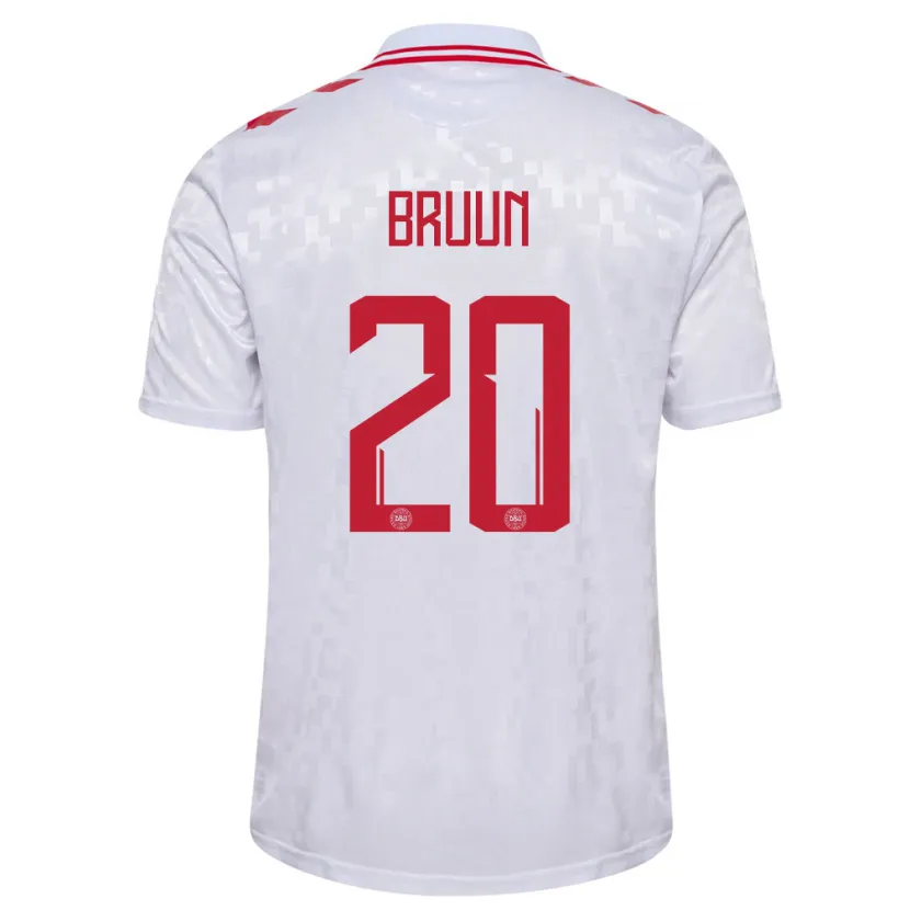 Danxen Dámské Dánsko Signe Bruun #20 Bílý Daleko Hráčské Dresy 24-26 Dres