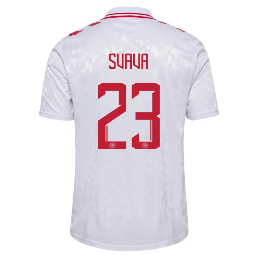 Danxen Dámské Dánsko Sofie Svava #23 Bílý Daleko Hráčské Dresy 24-26 Dres
