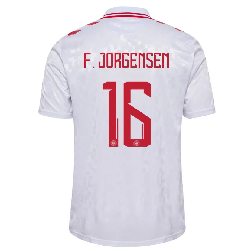 Danxen Dámské Dánsko Filip Jorgensen #16 Bílý Daleko Hráčské Dresy 24-26 Dres