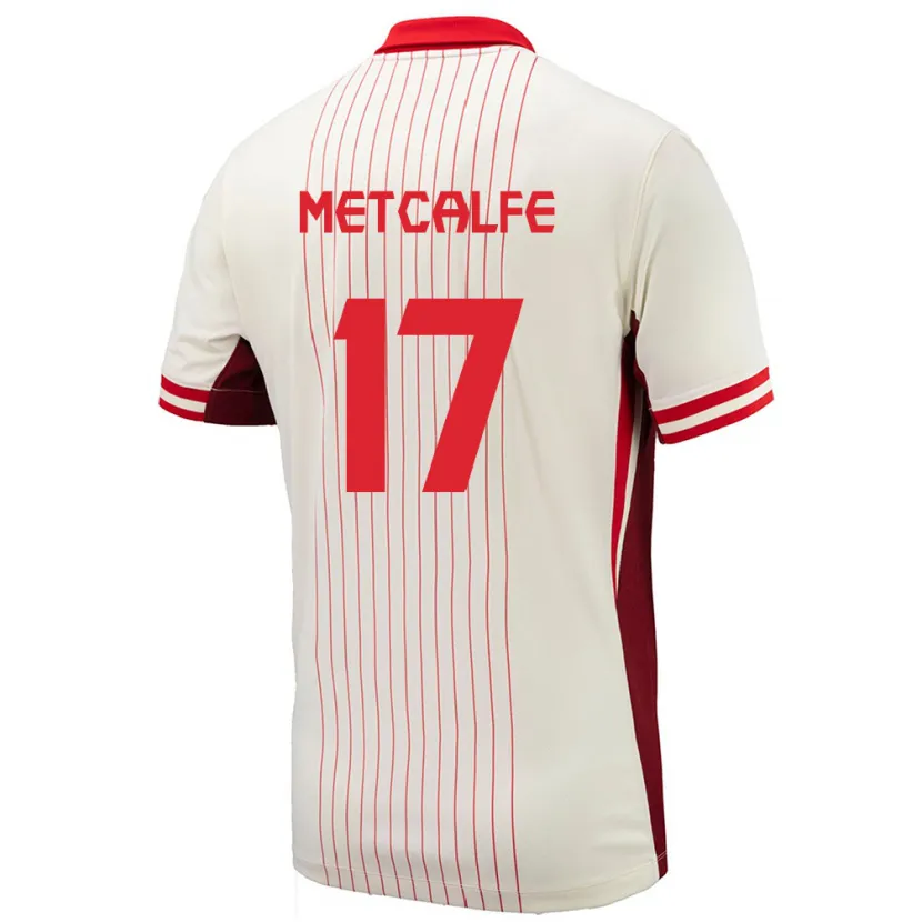Danxen Dámské Kanada Patrick Metcalfe #17 Bílý Daleko Hráčské Dresy 24-26 Dres