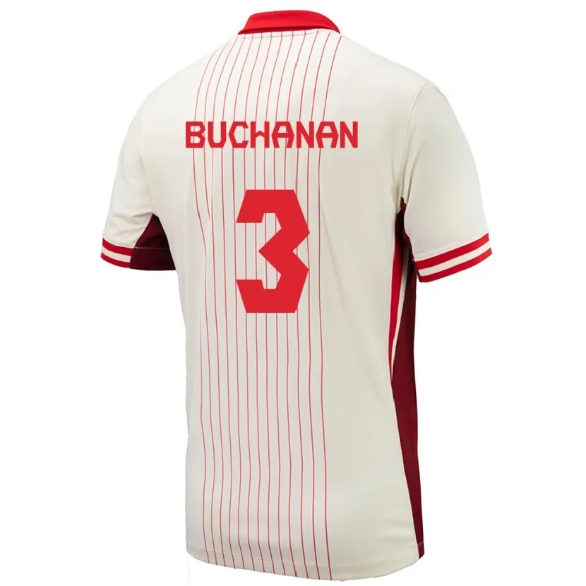 Danxen Dámské Kanada Kadeisha Buchanan #3 Bílý Daleko Hráčské Dresy 24-26 Dres