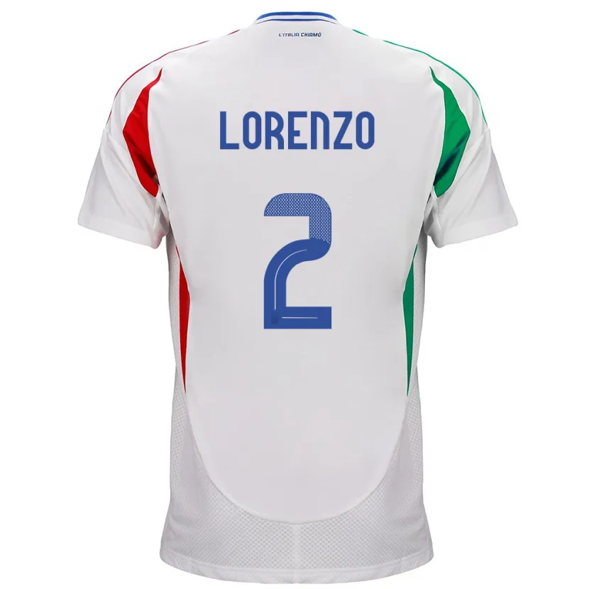 Danxen Dámské Itálie Giovanni Di Lorenzo #2 Bílý Daleko Hráčské Dresy 24-26 Dres