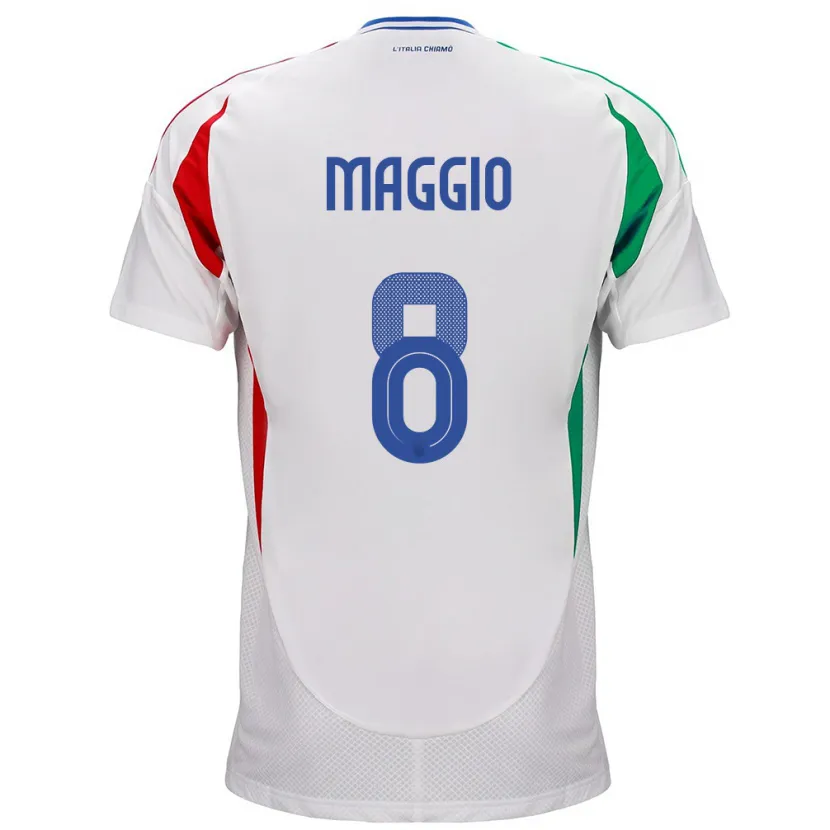 Danxen Dámské Itálie Luca Di Maggio #8 Bílý Daleko Hráčské Dresy 24-26 Dres
