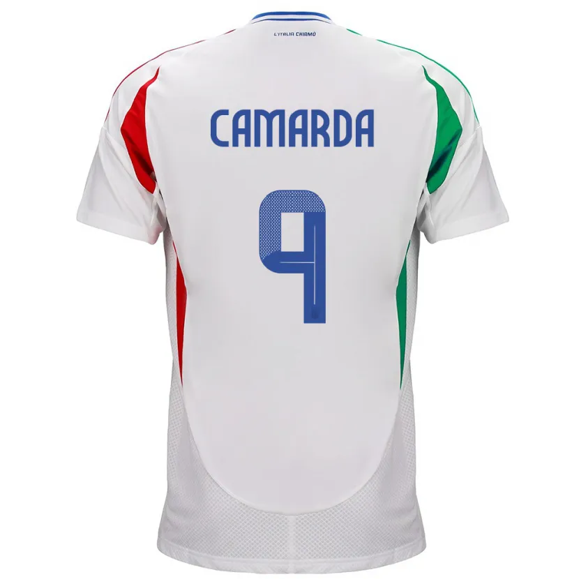 Danxen Dámské Itálie Francesco Camarda #9 Bílý Daleko Hráčské Dresy 24-26 Dres