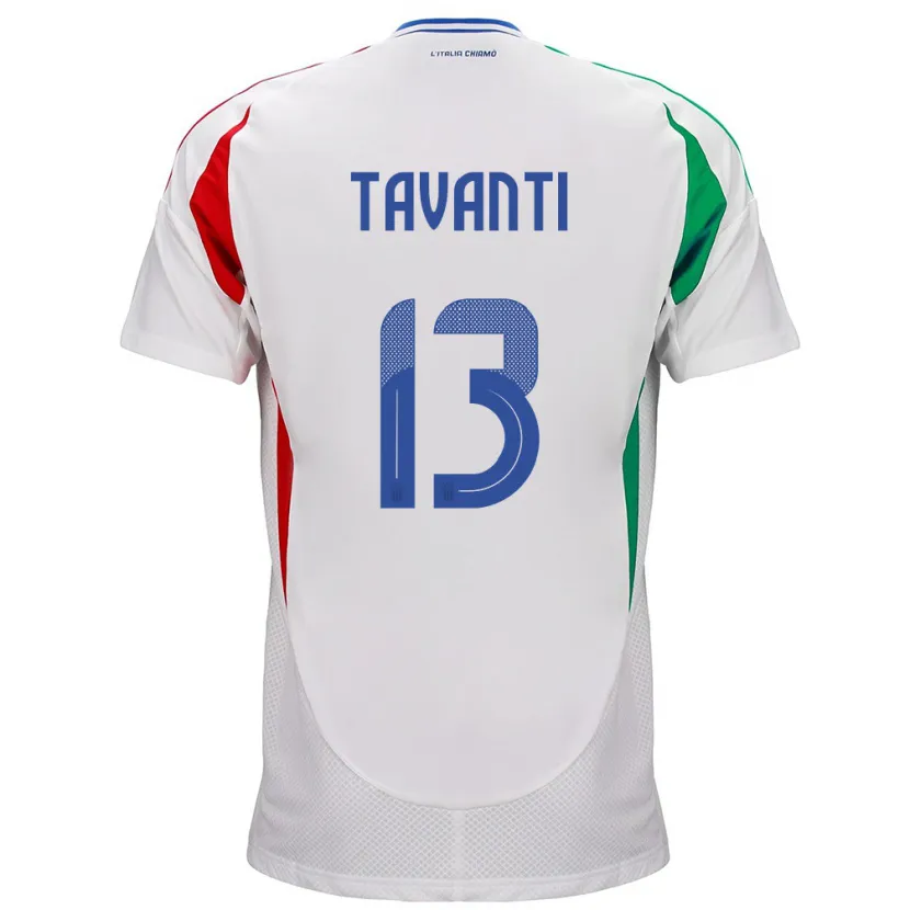 Danxen Dámské Itálie Samuele Tavanti #13 Bílý Daleko Hráčské Dresy 24-26 Dres